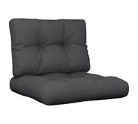 vidaXL Coussins de palette Lot de 2 Tissu Noir