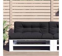 vidaXL Coussin pour palette 2 pcs. noir tissu