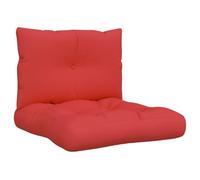 vidaXL Coussins de Palette Lot de 2 Rouge Tissu