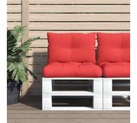 vidaXL Coussins de palette - Rouge (Lot de 2)