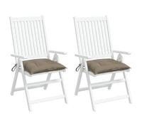 vidaXL Lot de 2 Coussins de Palette, Galette de Siège Imperméable, Coussin de Jardin, Décoration d'Extérieur Terrasse, Taupe 50x50x7 cm Tissu Oxford