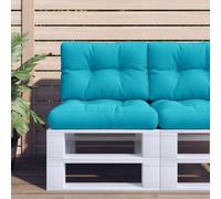 vidaXL Lot de 2 Coussins de Palette, Coussins de Siège de Salon, Coussins de Canapé de Jardin, Coussins de Chaise Extérieur, Turquoise Tissu