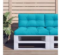 vidaXL Coussins de Palette 2 pcs Turquoise Tissu, Coussin, Coussin de canapé, Oreiller de Dos, Coussin extérieur, Coussin de siège, Coussin de Chaise