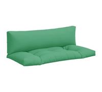vidaXL Coussins de Palette Lot de 2 Vert Tissu
