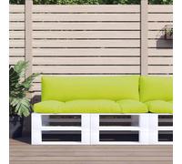 vidaXL Coussins de palette lot de 2 vert vif tissu