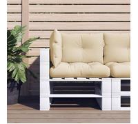 vidaXL Coussins de palette lot de 3 beige tissu