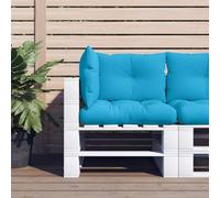 vidaXL Coussins de palette lot de 3 - Bleu