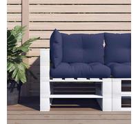 vidaXL Coussins de palette lot de 3 bleu marine tissu oxford