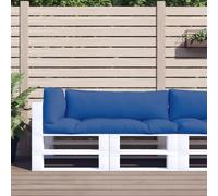 vidaXL Coussins de Palette Lot de 3 Bleu Tissu
