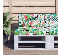 vidaXL Lot de 2 Coussins de Palette, Coussins de Siège de Salon, Coussins de Canapé de Jardin, Coussins de Chaise Extérieur, Multicolore Tissu