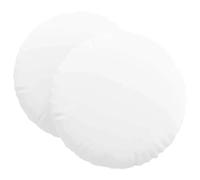 Vidaxl Coussins De Siège 2 Pcs Blanc Ø60 X 21 Cm Tissu