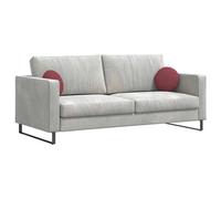 Vidaxl Coussins De Siège 2 Pcs Bordeaux Ø30 X 13 Cm Tissu