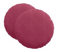Vidaxl Coussins De Siège 2 Pcs Bordeaux Ø80 X 29 Cm Velours