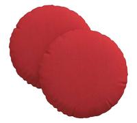 Vidaxl Coussins De Siège 2 Pcs Rouge Ø30 X 13 Cm Tissu