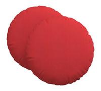 Vidaxl Coussins De Siège 2 Pcs Rouge Ø60 X 21 Cm Tissu
