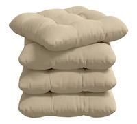 Vidaxl Coussins De Siège 4 Pcs Crème 40 X 40 Cm Tissu En Microfibre