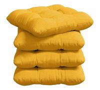 Vidaxl Coussins De Siège 4 Pcs Jaune Clair 40 X 40 Cm