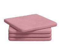 Vidaxl Coussins De Siège 4 Pcs Rose 40 X 40 X 3 Cm Velours