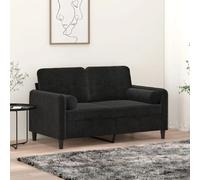 VidaXL Coussins décoratifs Ø15x50 cm - Velours Noir