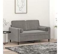 vidaXL Velours Gris clair