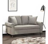 vidaXL Coussins Décoratifs Lot de 2 - Gris Clair
