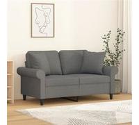 vidaXL Coussins décoratifs Gris foncé 40x40 cm