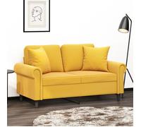 vidaXL Coussins décoratifs 349491 Velours Jaune 40x40 cm 2 pcs
