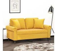 vidaXL Coussins décoratifs 2 pcs Jaune 40x40 cm Velours 349491 Jaune G