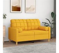 vidaXL Coussins Décoratifs Lot de 2 - Jaune Clair