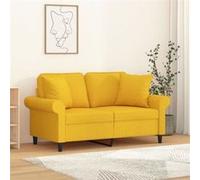 vidaXL Coussins décoratifs 2 pcs Jaune clair 40x40 cm Tissu 349476 Jaune G