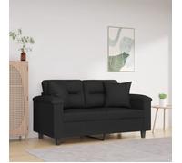 Coussins décoratifs 2 pcs Noir 40x40 cm Tissu microfibre vidaXL vidaXL