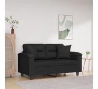 Coussins décoratifs 2 pcs Noir 40x40 cm Tissu microfibre vidaXL vidaXL