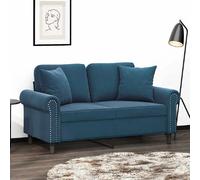 vidaXL Coussins décoratifs - Lot de 2 Bleu