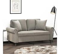 vidaXL Coussins Décoratifs Lot de 2 - Gris Clair