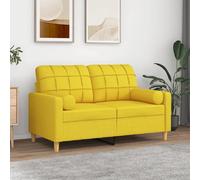 vidaXL Coussins Décoratifs Lot de 2 - Jaune Clair