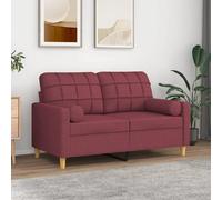 vidaXL Coussins décoratifs lot de 2 - Rouge Bordeaux