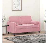 vidaXL Lot de 2 Coussins Décoratifs, Oreillers de Balcon, Coussins de Sièges Patio Jardinage Jardin Terrasse Extérieur, Rose Velours