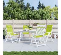 vidaXL Coussins jardin dossier haut - Lot de 4 - Vert vif