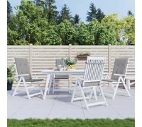 vidaXL Coussins jardin haut dossiers - Lot de 4 gris