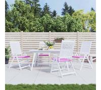 Tuinstoelkussens 4 st 50x50x3 cm stof roze361093