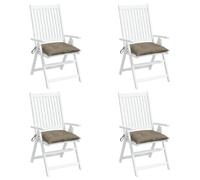 vidaXL Lot de 4 Coussins de Palette, Galette de Siège Imperméable, Coussin de Jardin, Décoration d'Extérieur Terrasse, Taupe 50x50x7 cm Tissu Oxford