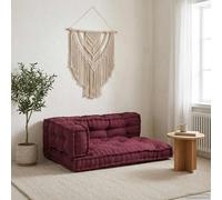 vidaXL - Coussins pour canapé palette, lot de 3, tissu, marron châtaigne, 120 x 80 x 38 cm