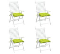 vidaXL Lot de 4 Coussins de Palette, Galette de Siège Imperméable, Coussin de Jardin, Décoration d'Extérieur Terrasse, Vert Brillant 50x50x7 cm