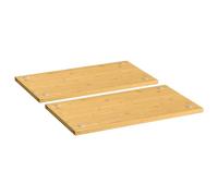 vidaXL Couvercles de cuisinière 2 pcs 50x28x1,5 cm bambou, planche, couvercle de plaque de cuisson, planche de cuisine, planche à découper