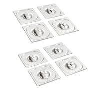 vidaXL Couvercles plateau GN 1/6 - Acier inoxydable