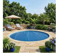 vidaXL Couverture de piscine solaire de haute qualité, Ø 488 cm, 200 μm, PE rond, bleu