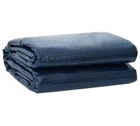 vidaXL Couverture de piscine solaire haute qualité 732 x 366 cm 200 μm Carrée Noir et Bleu