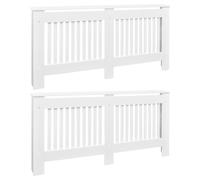 vidaXL Couverture de radiateur 2 pcs. Blanc MDF 172 cm