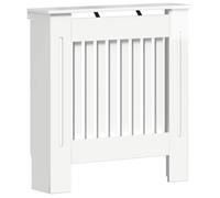 vidaXL Couverture de radiateur blanc brillant 112 x 19 x 81,5 cm