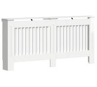 vidaXL Couverture de radiateur blanc brillant 172 x 19 x 81,5 cm